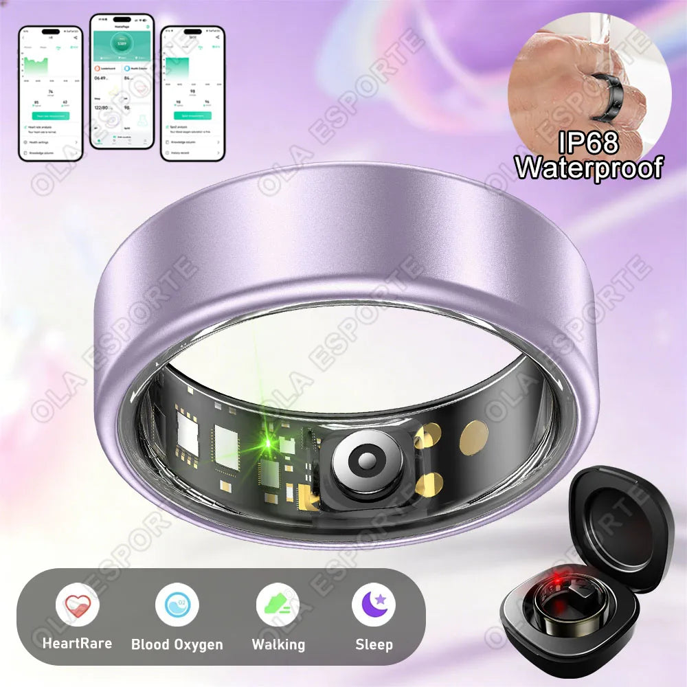 Smart Ring Heart Rate SpO₂ Sleep Monitor – 5ATM Waterproof