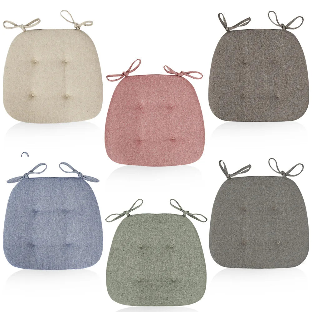 Universal Horseshoe Shape Dining Chair Cushion Thickened Keep Warm Cotton Linen Seat Pad Breathable All Season Home Use Oasis Select