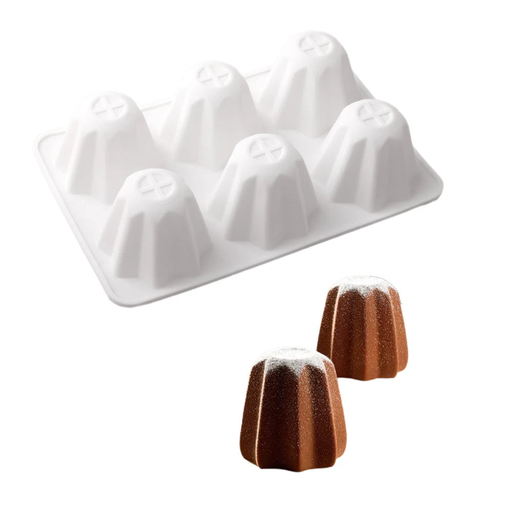 6-Cell 8-Corner Pandolo Shaped Silicone Cake Mold Christmas Dessert Making Tool Mousse Cake Mold Kitchen Baking Supplies Oasis Select