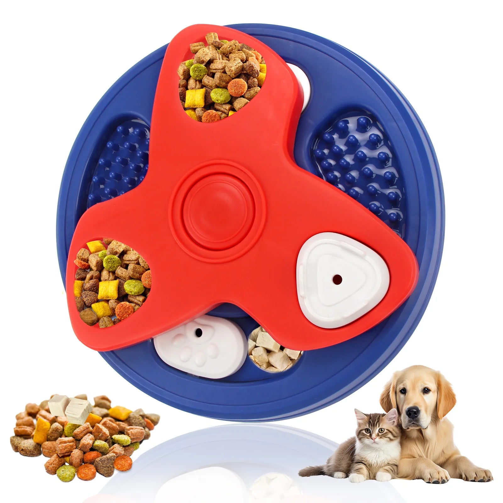 Anti-Choking & Anti-Knocking Slow Feeder Bowls for Small & Medium Dogs + Pet Cat Bowls – Non-Slip Pet Feeding Supplies Oasis Select 23006B-1