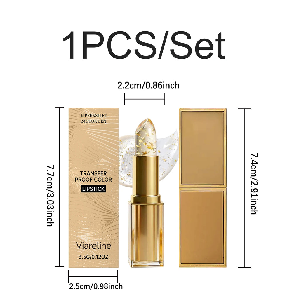 3.5g Gold Leaf Lip Balm Color Changing Temperature Reactive Moisturizing Natural Tint Non Greasy Long Lasting Hydrating Lip Care Oasis Select 1 PCS