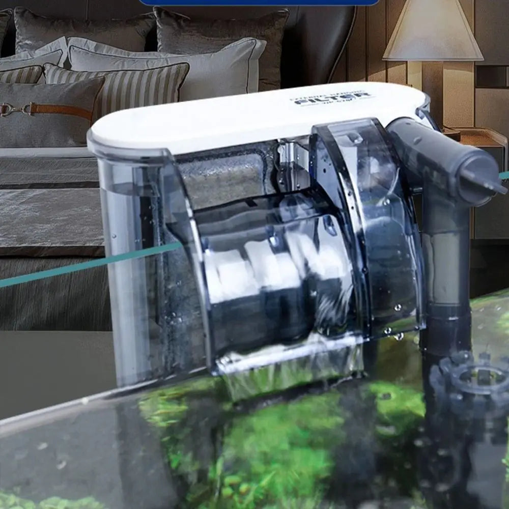 Slim HOB Aquarium Filter | Quiet Adjustable Flow Fish Tank