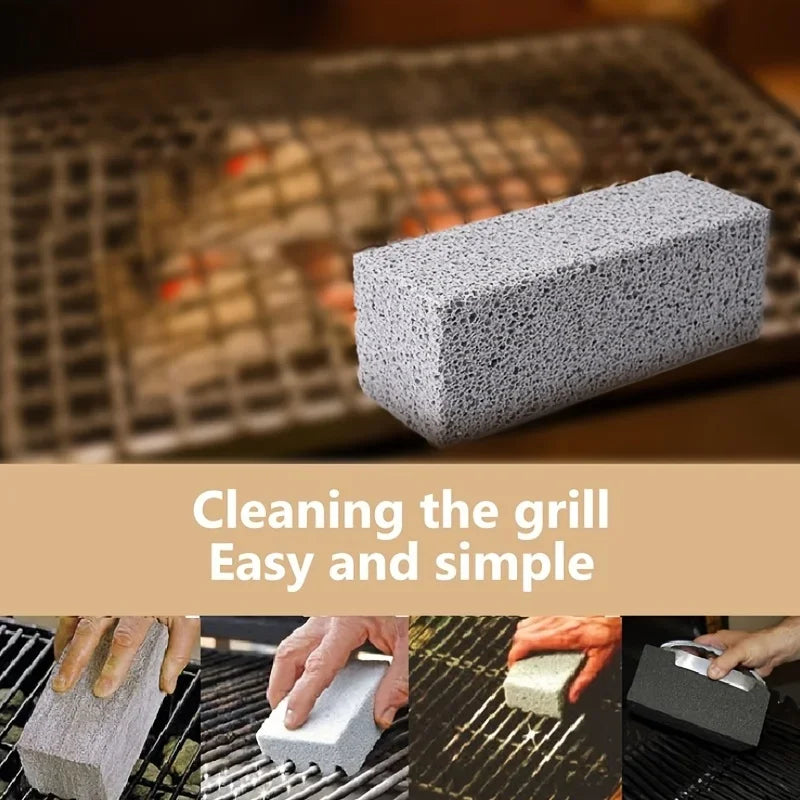 1pc BBQ Grill Cleaning Brush Brick Block Barbecue Cleaning Stone Pumice Brick For Barbecue Rack Outdoor Kitchen BBQ Tools Oasis Select