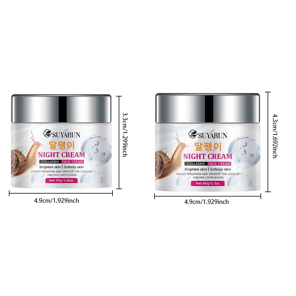 SUYARUN Snail Cream with Collagen – Brightening & Anti-Aging