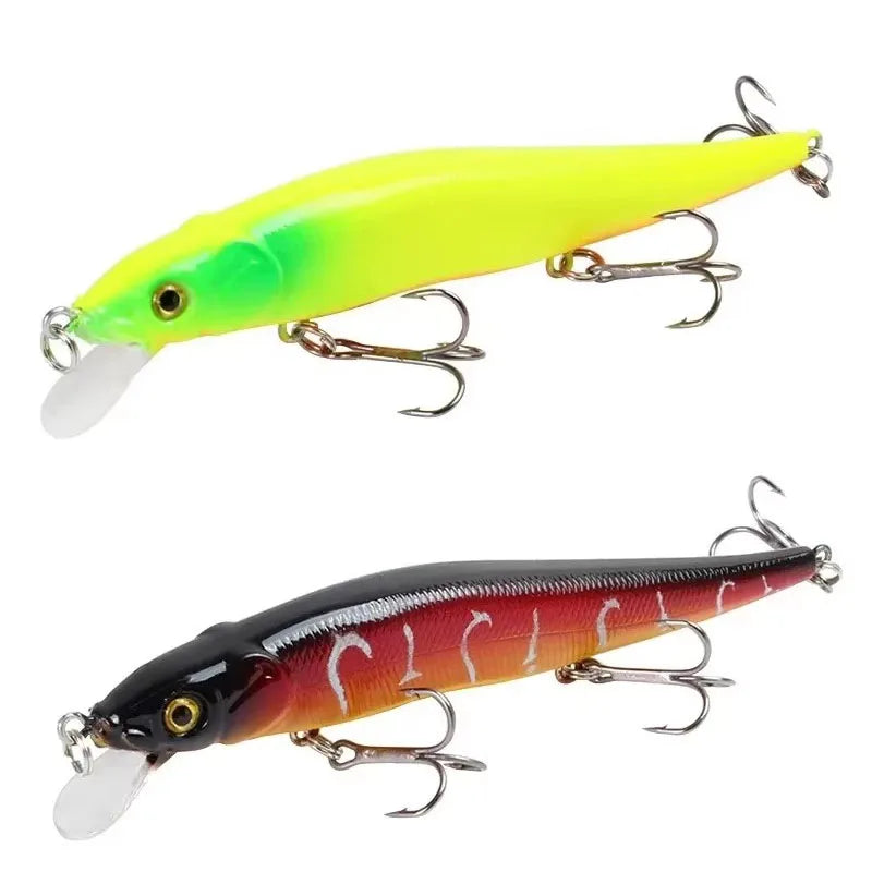 1/2pcs Fishing Lure 11.5cm/14g Minnow Crankbait Wobblers 3D Eyes Perch Artificial Bait Pike Carp Bait Swim Bait Fishing Pesca Oasis Select Mix-2pcs 8