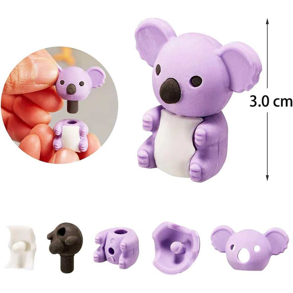 10/30pcRandom Animal Erasers for Students, Cute Desk Pets for Classroom, Easter Basket Stuffers,Cool 3D Puzzle Mini Erasers Bulk Oasis Select