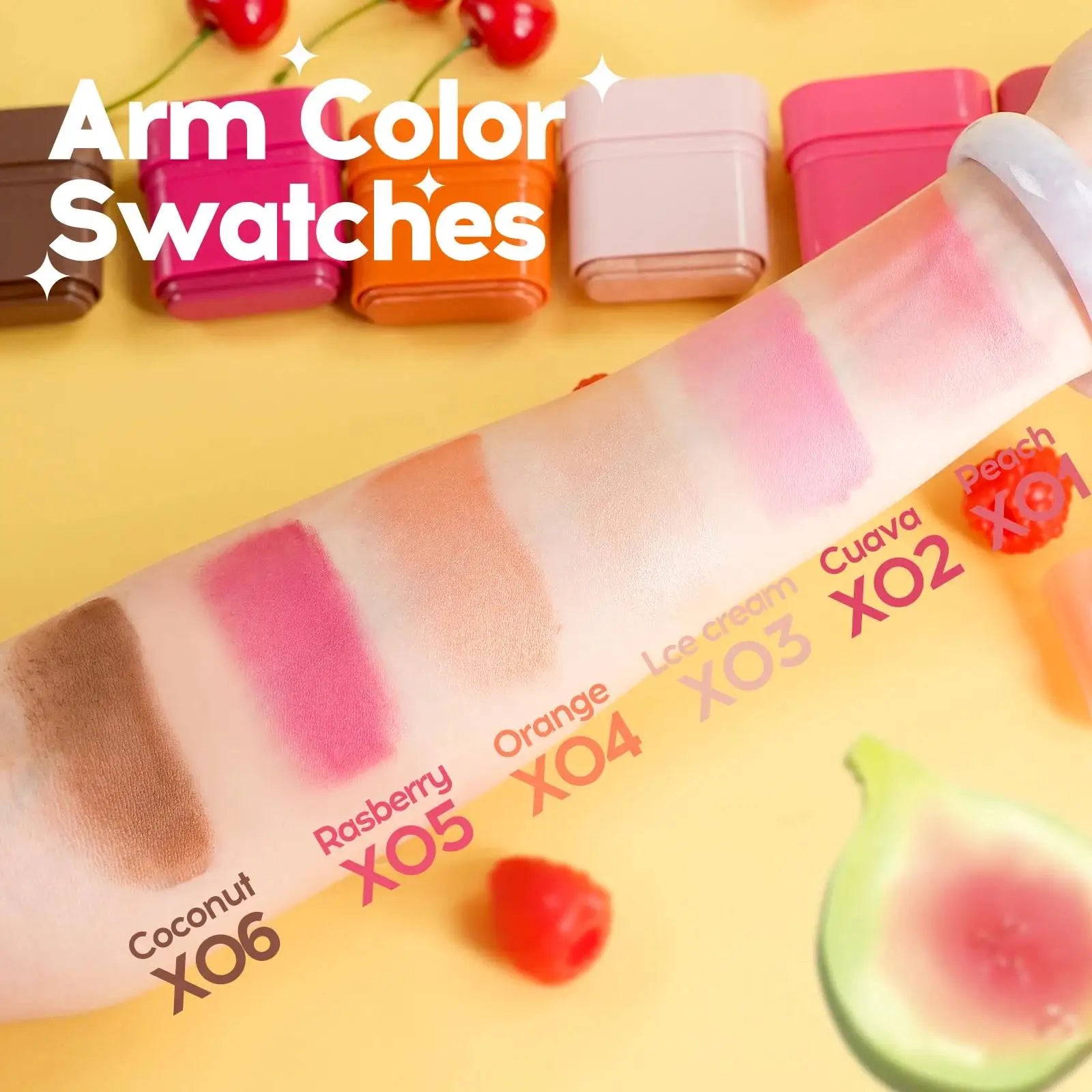 Waterproof Cream Blush Stick 2in1 Lip Cheek Tint Long Lasting Fruity Flavor Highlighter Contouring Makeup Blendable Oasis Select
