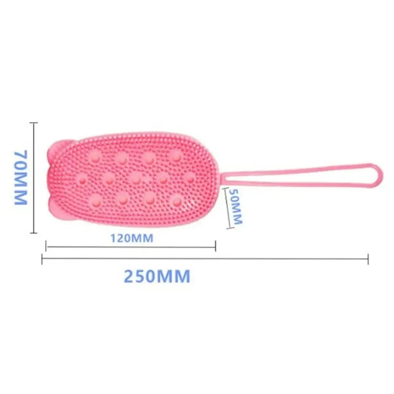Soft Silicone Body Scrubber Multi-purpose Shower Exfoliating Brush Bubble Massage Sponge for Full Body Skin Cleansing Oasis Select