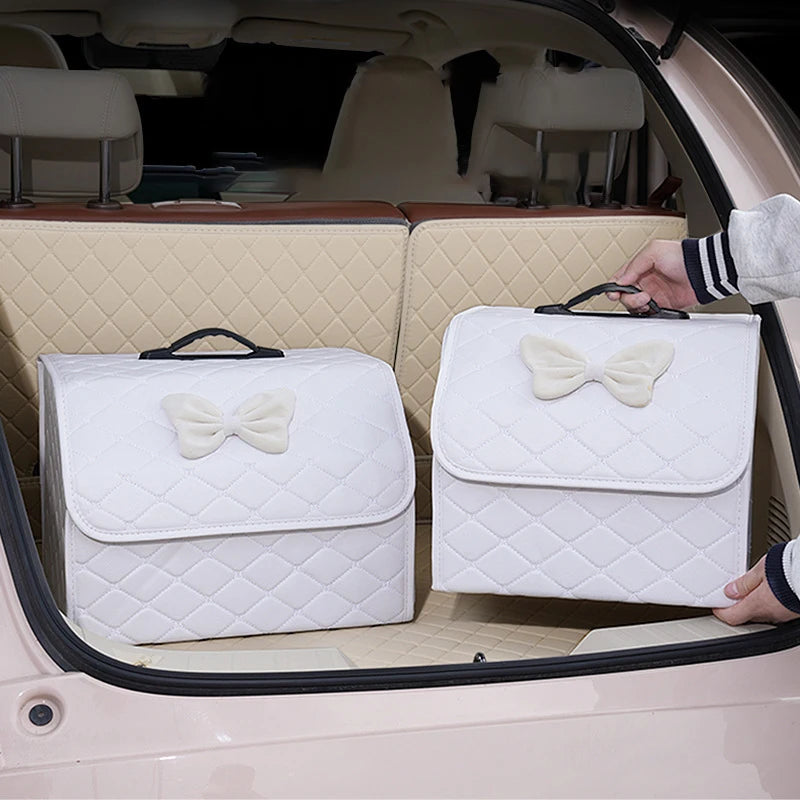 Large Capacity Car Trunk Storage Box Folding Car Storage Box Sundries Organizer Box Women's Pink Auto Accessories Oasis Select
