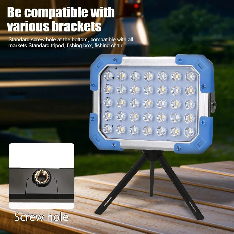 Ultra-bright LED Work Light Rechargeable Lantern Built in 3 18650 Batteries Portable Magnet Flashlight Waterproof for Camping Oasis Select