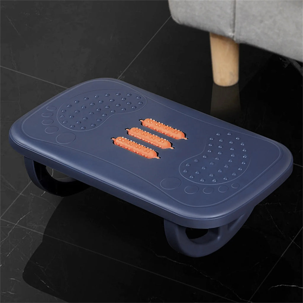 Rocking Footrest for under Desk Ergonomic Desk Leg Rest Rocker Balance Board Comfortable Foot Stool for Desk Home Office Oasis Select Blue