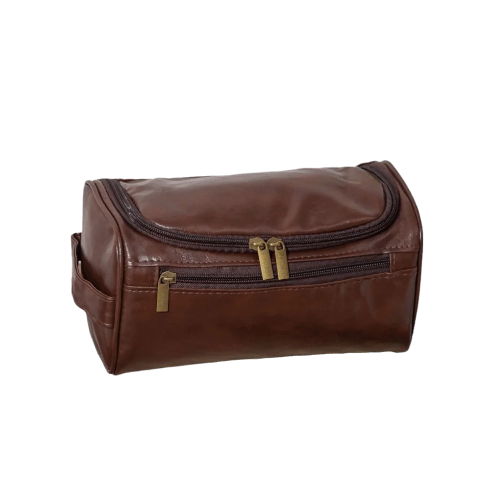 PU Leather Travel Cosmetic Bag – Waterproof Makeup Organizer