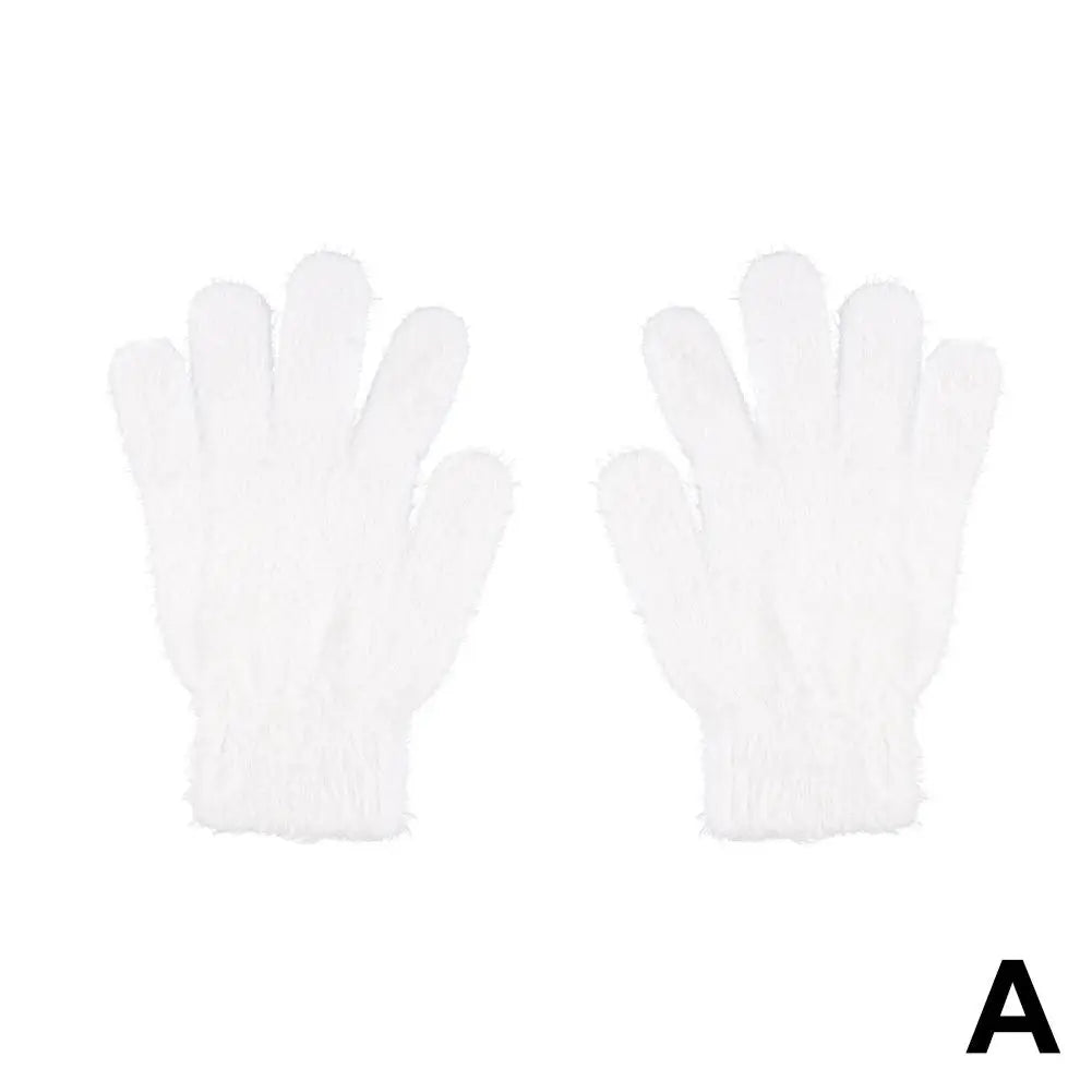 Fashion Winter Mink Velvet Five Finger Gloves Plush Warm Cold-proof Gloves Women Outdoors Cycling Solid Color Mittens Oasis Select A