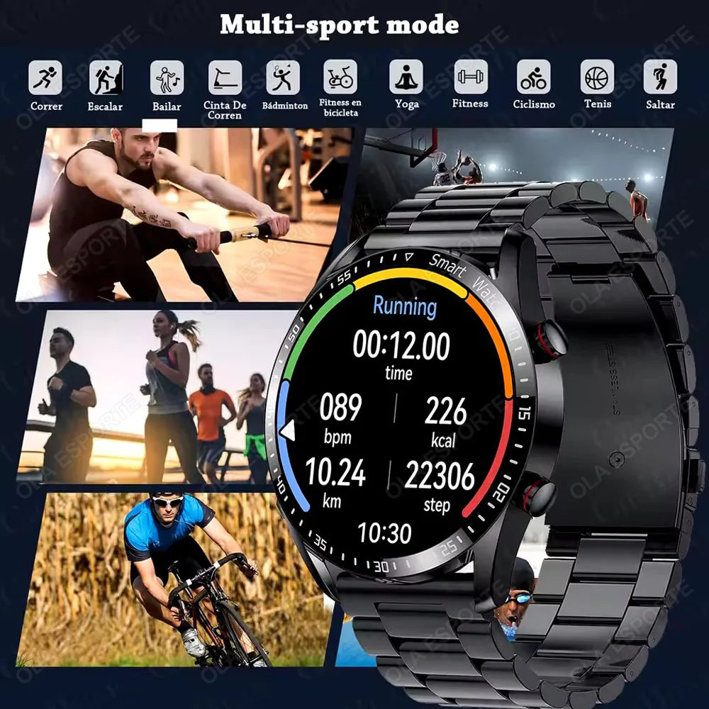 Ola Esporte Men's Smartwatch – ECG, GPS, Bluetooth Calls