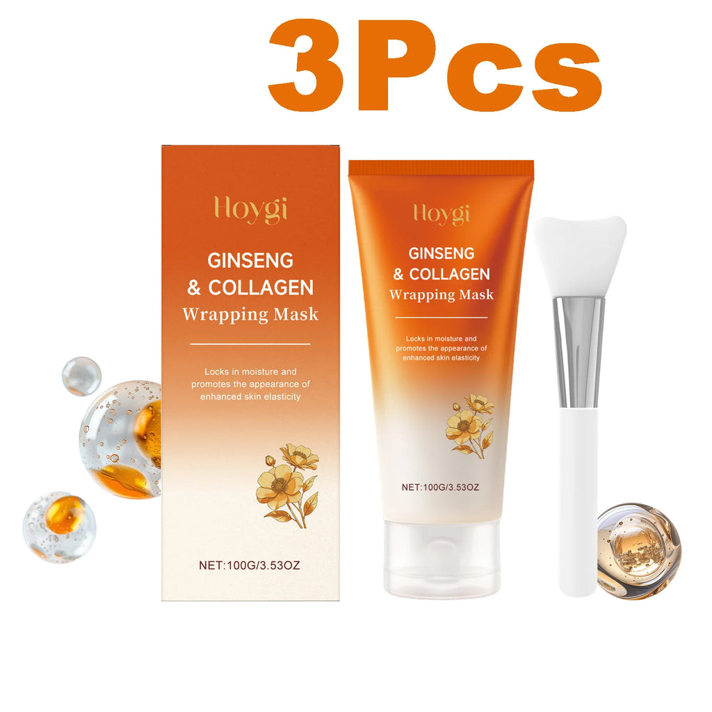 Hoygi Ginseng Collagen Peel-Off Mask – Firm & Brighten Skin Peel-Off Face Mask Oasis Select 3 x 100g Boxed