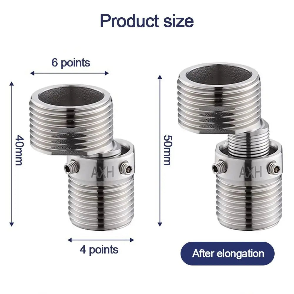 Stainless Steel Angled Curved Foot Lengthened Angle Adjustment Eccentric Screw Corner Wall Mounted Thickened Oasis Select