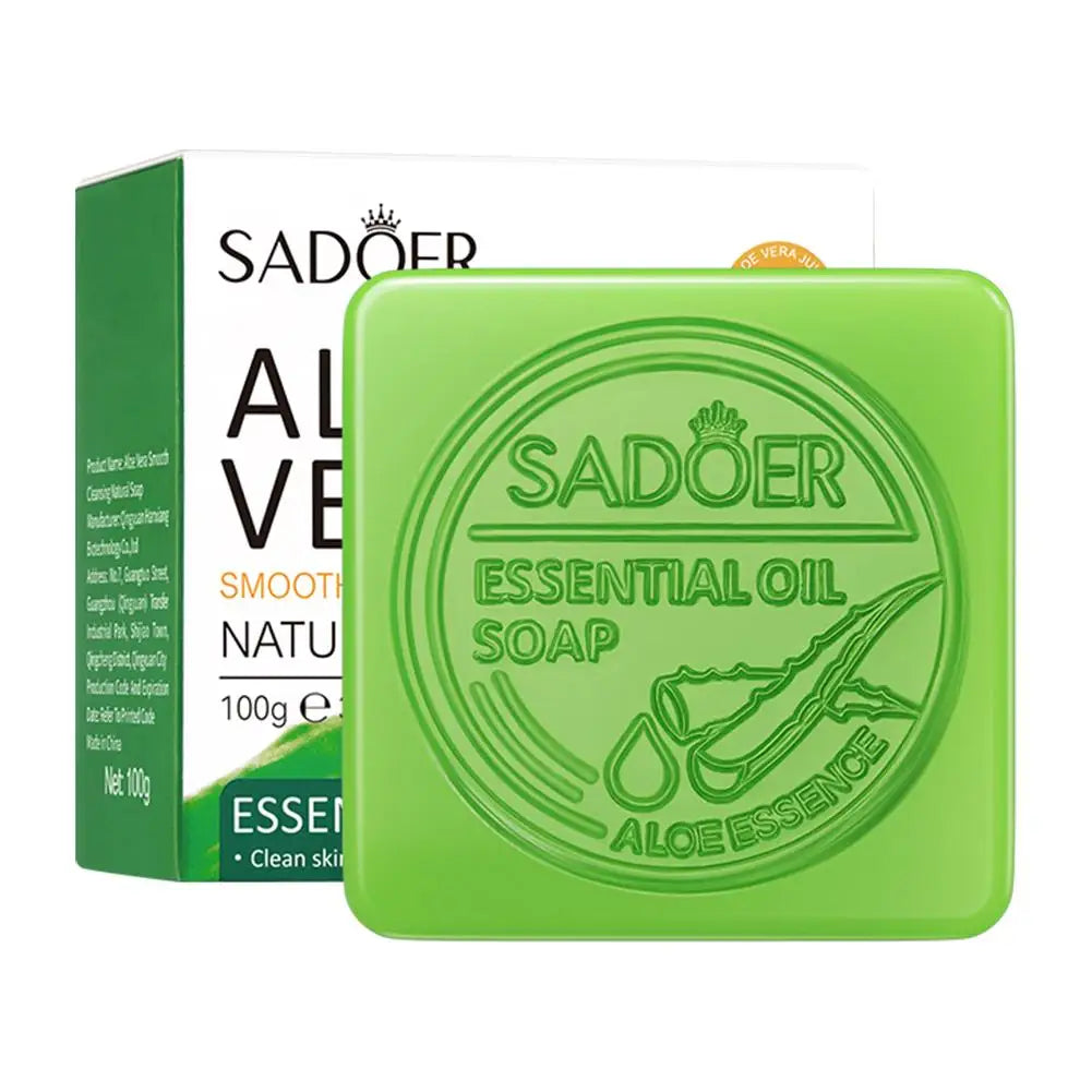 Aloe Vera Soap Bar for Face & Body, Handmade Washing Exfoliating Bar, Moisturizing Oil Control Mild Nourishing Cleaning Pore Oasis Select 1pc