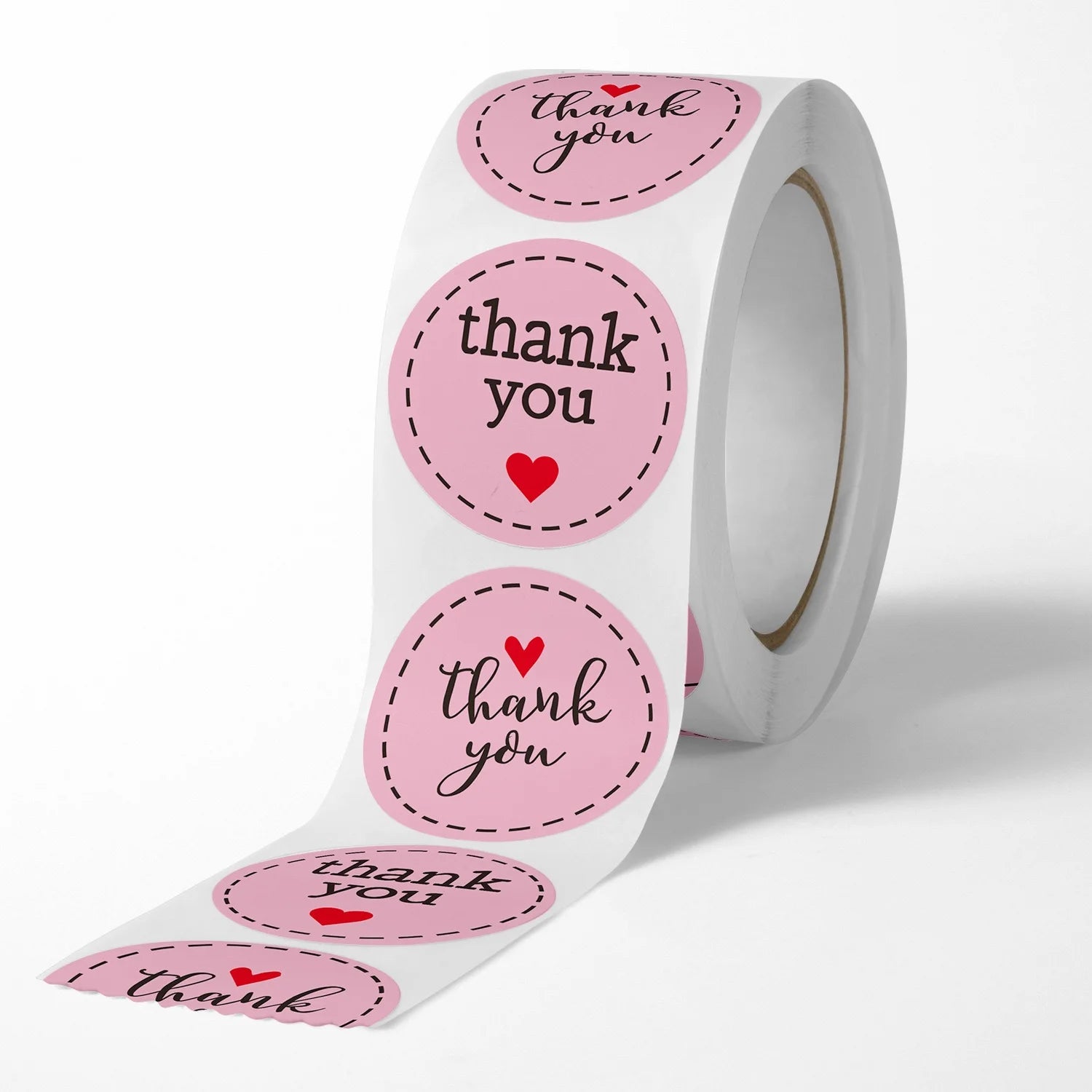 500pcs/1 roll love heart roll stickers, thank you stickers, sticker craft stickers, wedding birthday decoration labels Oasis Select