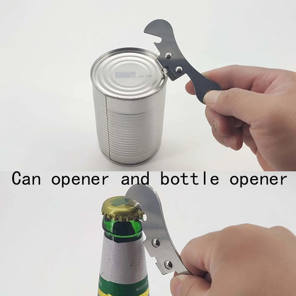 Beer Bottle Opener Manual Stainless Steel Bottle Opener Kitchen Gadget Portable Can Opener Multifunctional Bottle Opener Oasis Select