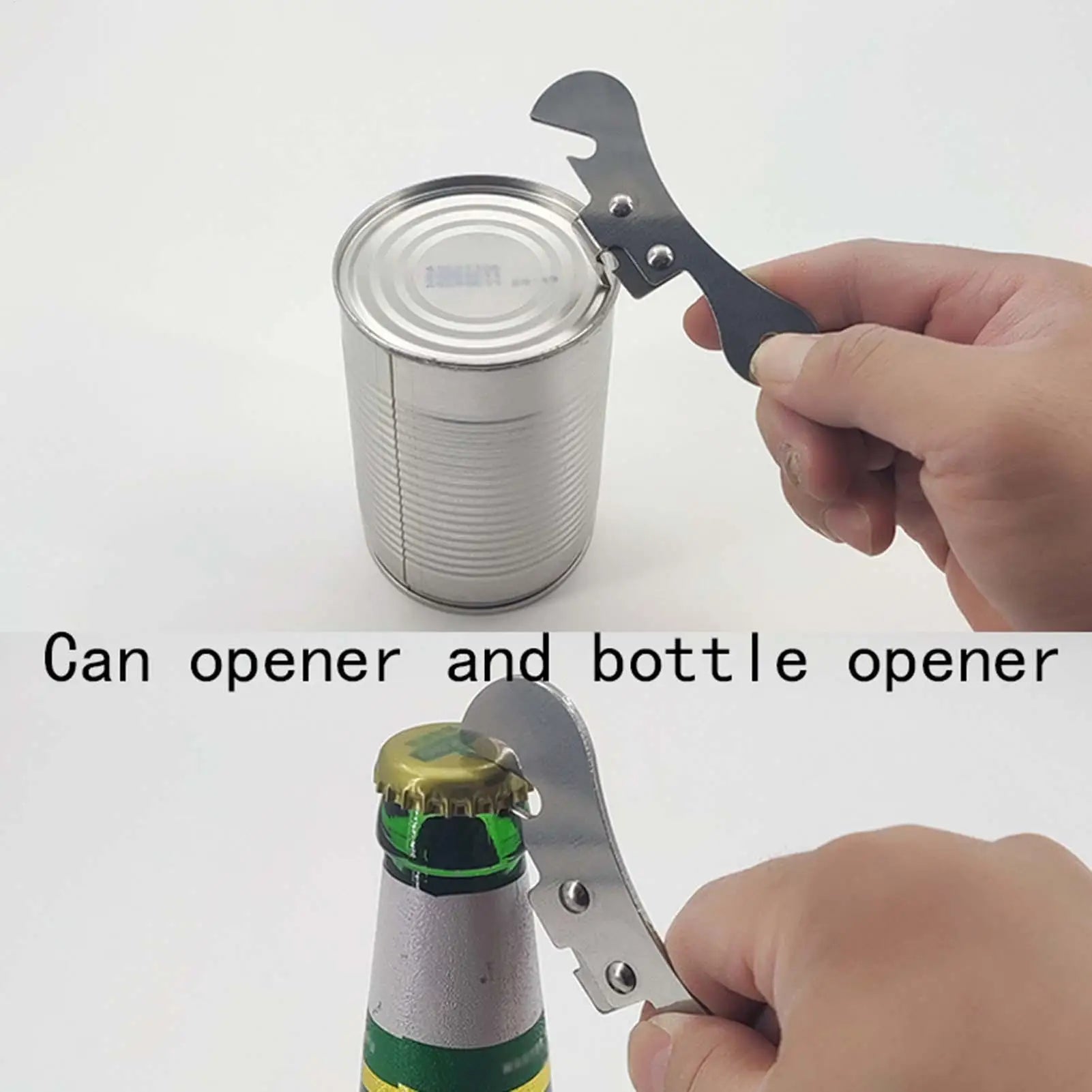 Beer Bottle Opener Manual Stainless Steel Bottle Opener Kitchen Gadget Portable Can Opener Multifunctional Bottle Opener Oasis Select