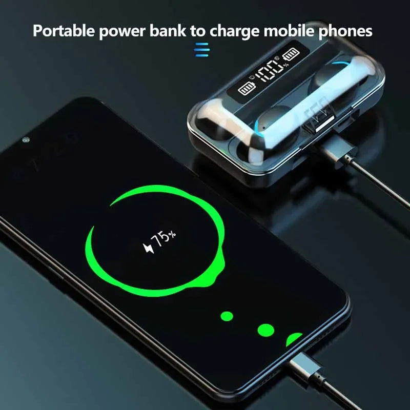 Bluetooth TWS F9-5C Wireless Earphone Sports Waterproof Earbuds 2200mAh Charging Box Headphones Headset For Smartphones Oasis Select