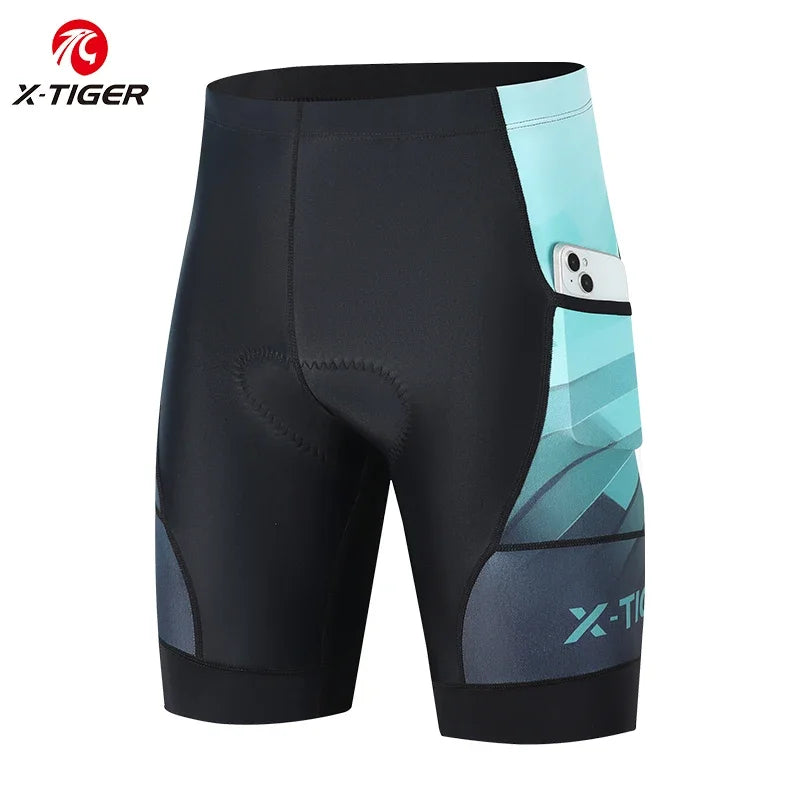 X-TIGER Cycling Shorts Men's Summer Quick Dry Breathable Cycling Jersey Professional Sponge Pad Mountain Road Bike Shorts Oasis Select XM-DK-37501 XXXL