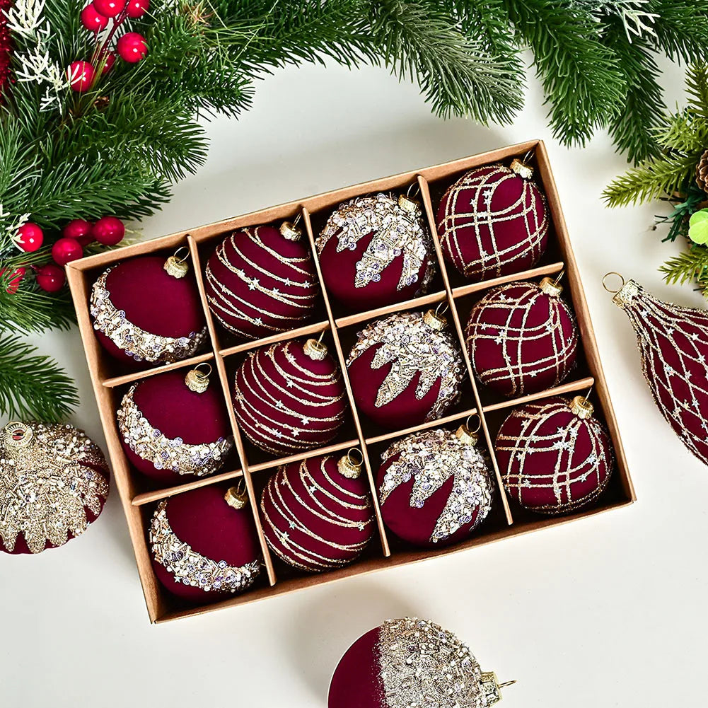 Ornaments For Christmas Christmas Party Decor Set Of Christmas Balls Set Of 12 Christmas Balls Wreath Making Supplies Oasis Select
