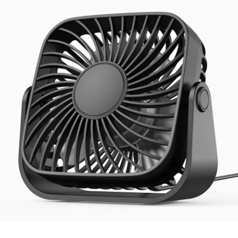 USB Desktop Small Fan Mini Desktop Ultra Quiet 3-speed adj High Power Removable Fan for Office Outdoor Library Dormitory Oasis Select K52 Black