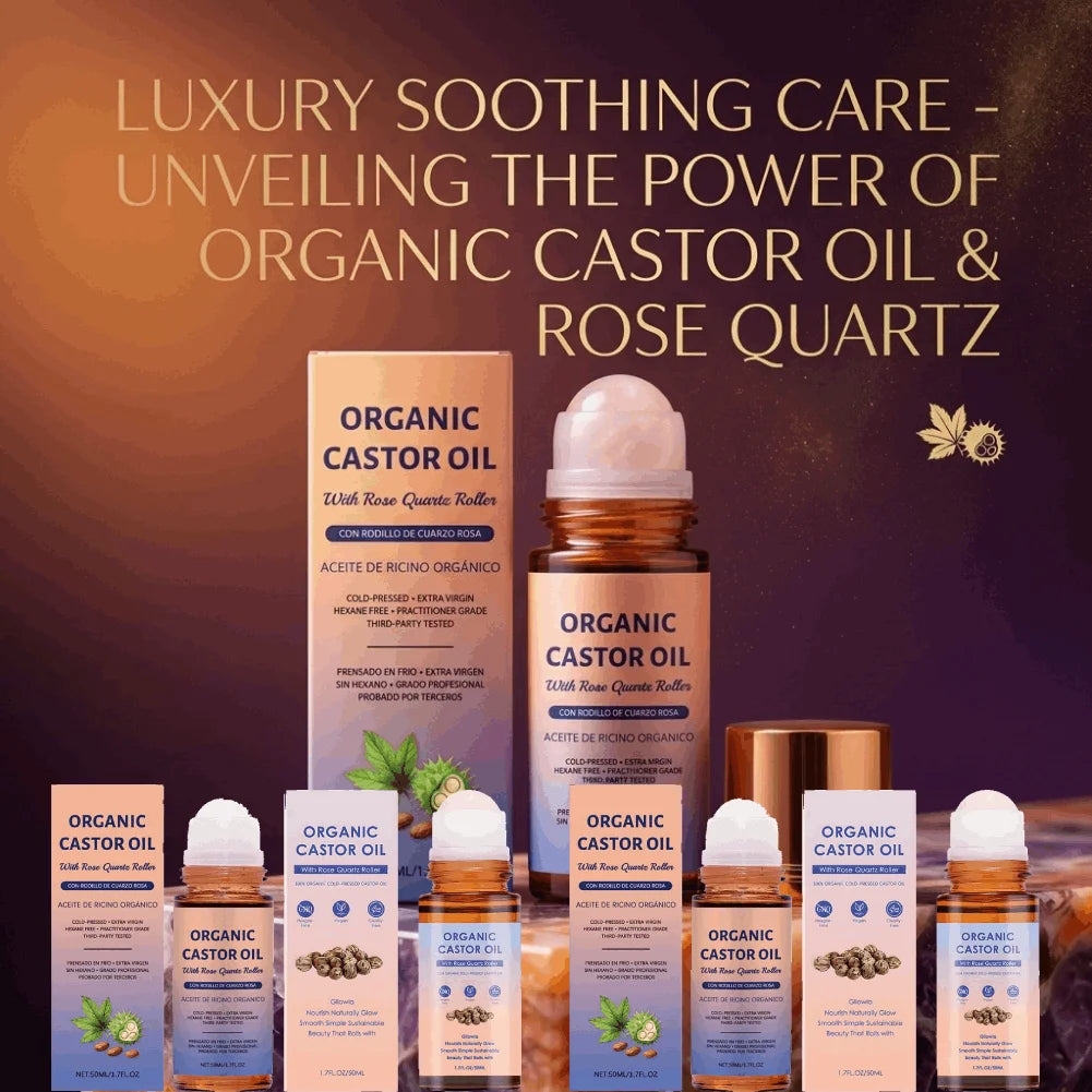 Castor Oil Roll-On Moisturizer – Nourishing Face & Body Care Body & Face Oil Roller Oasis Select