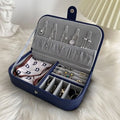 2024 Portable Jewelry Box Jewelry Organizer Display Travel Jewelry Case Boxes Button Leather Storage Chenille Jewelers Joyero Oasis Select Blue