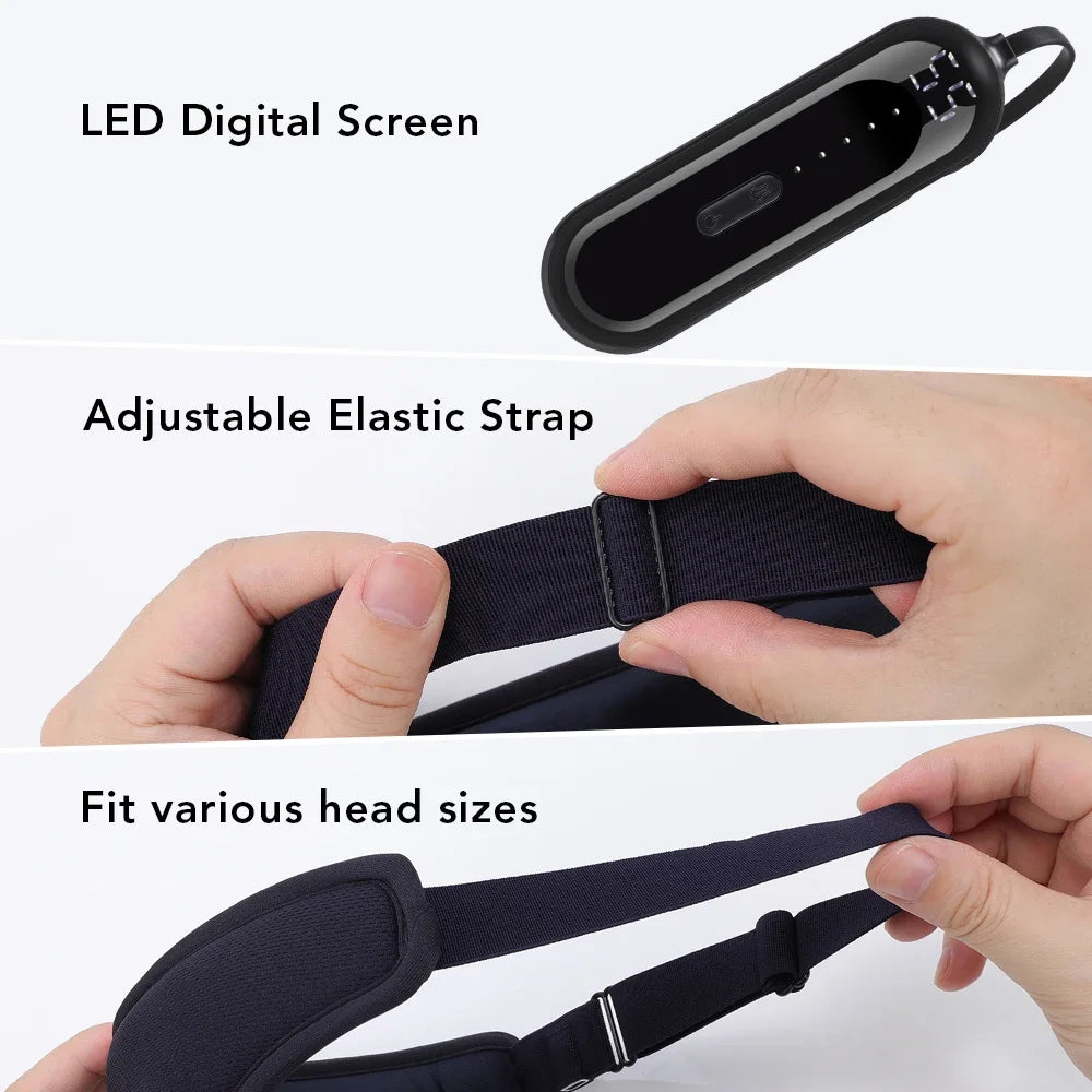 Electric Steam Eye Mask – 3D Heated Vibration Massage & Sleep