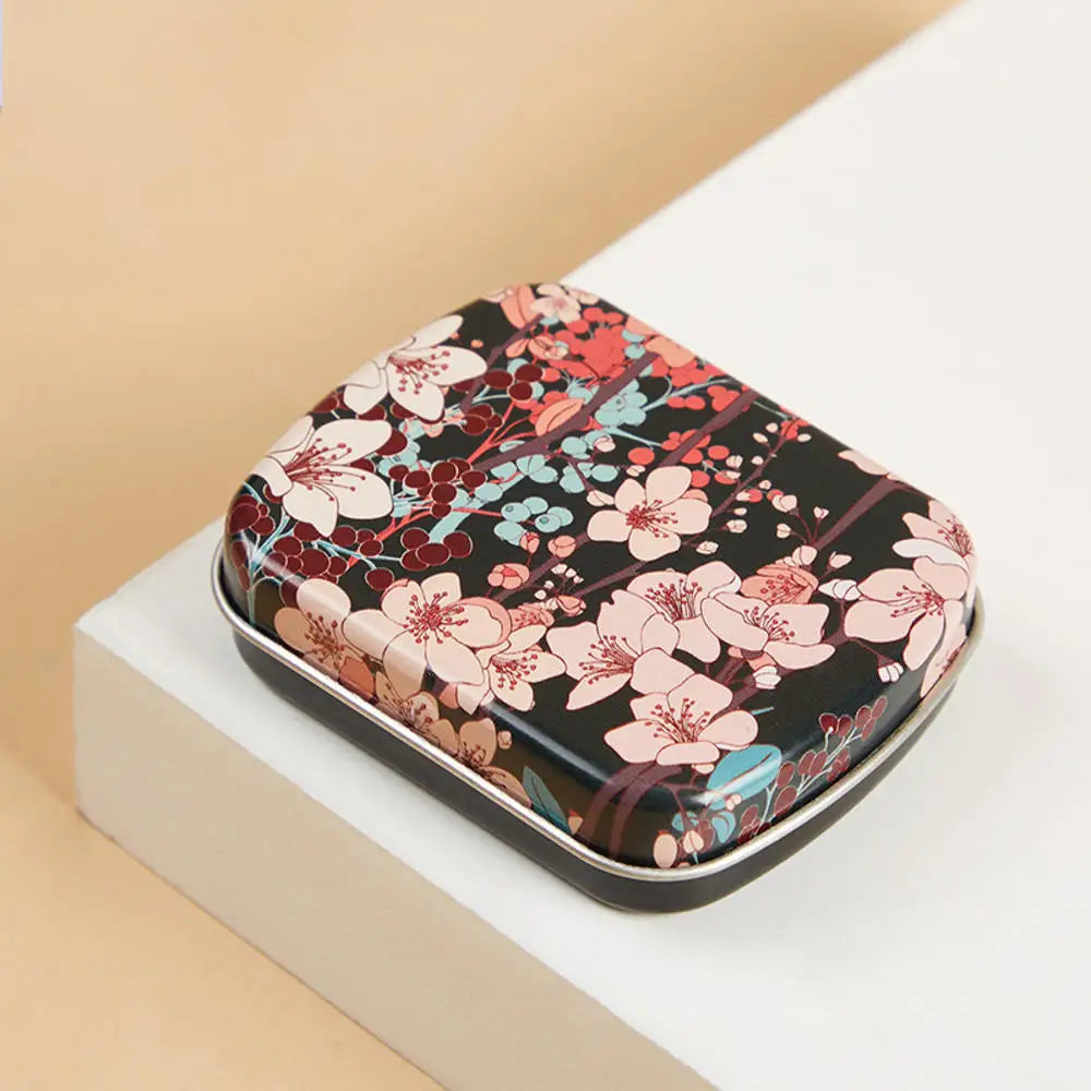 Mini Metal Hinged Tin Box with Lid, Empty Tins, Small Storage for Candy, Jewelry Collect Cases, Home Organizer Oasis Select E 60x47x15mm