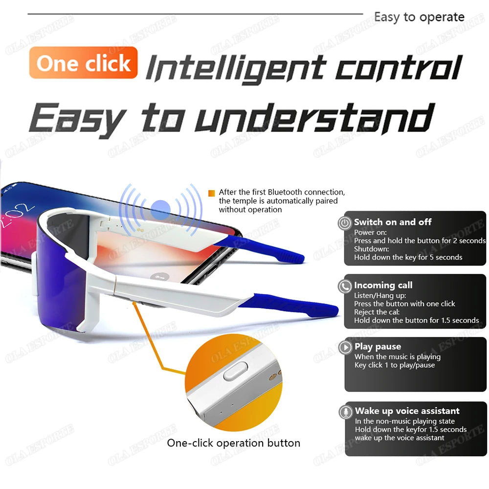 Ola Esporte Bluetooth 5.4 Smart Audio Sunglasses | UV Protection