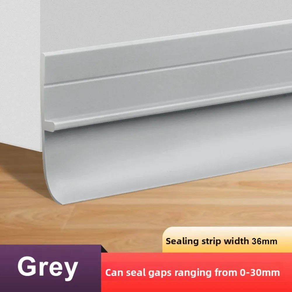Noise Reduction Door Draft Stopper Self-adhesive Insect Prevention Weather Stripping Thickened 100cm Sound Barrier Bedroom Oasis Select 36mm-Grey