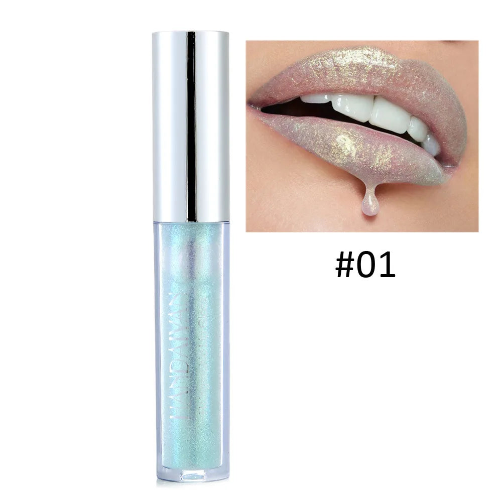 Handaiyan Glitter Lip Gloss – Waterproof Shimmer 6 Shades