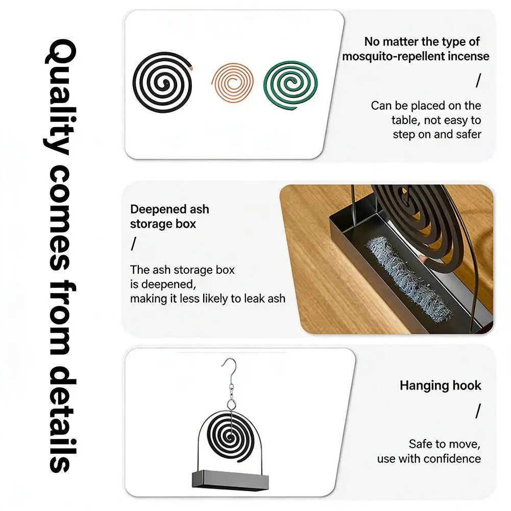 Mosquito Coil Holder – Modern Iron Incense Burner Rack