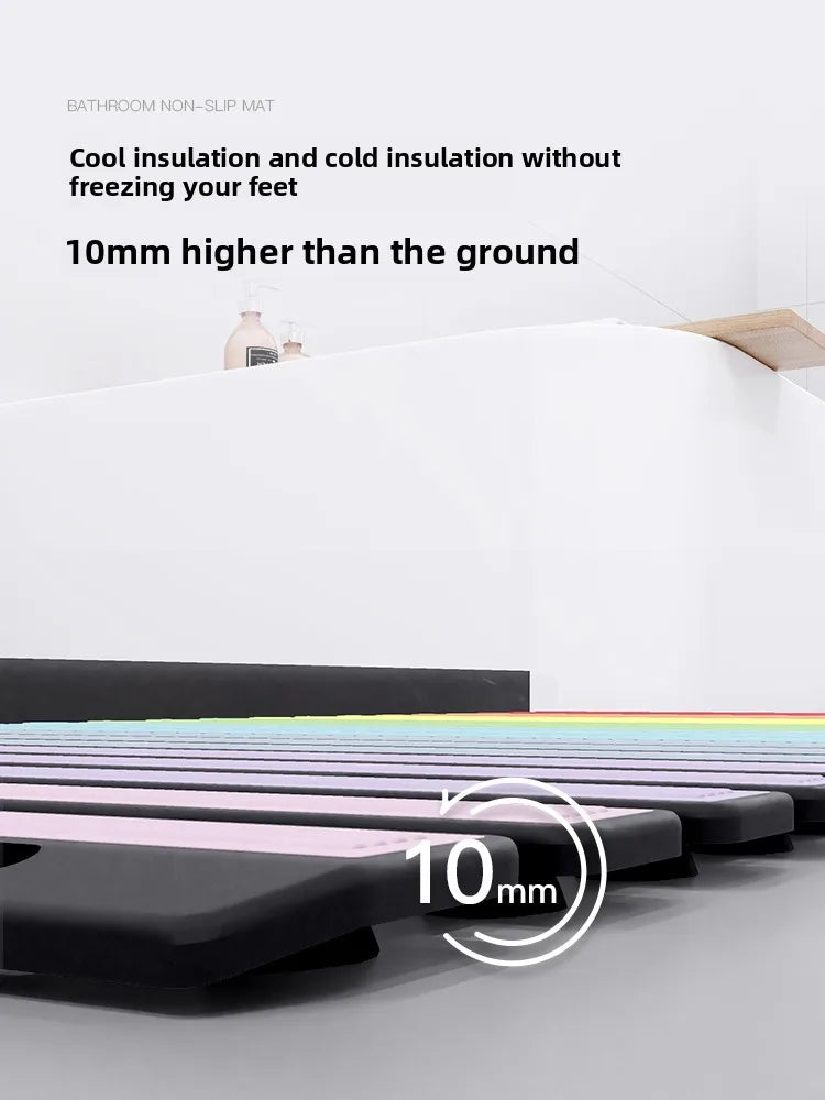 Bathroom Anti-slip Mat Shower Anti-fall Mat Bathroom Toilet Bathroom Dopamine Waterproof Floor Mat Oasis Select