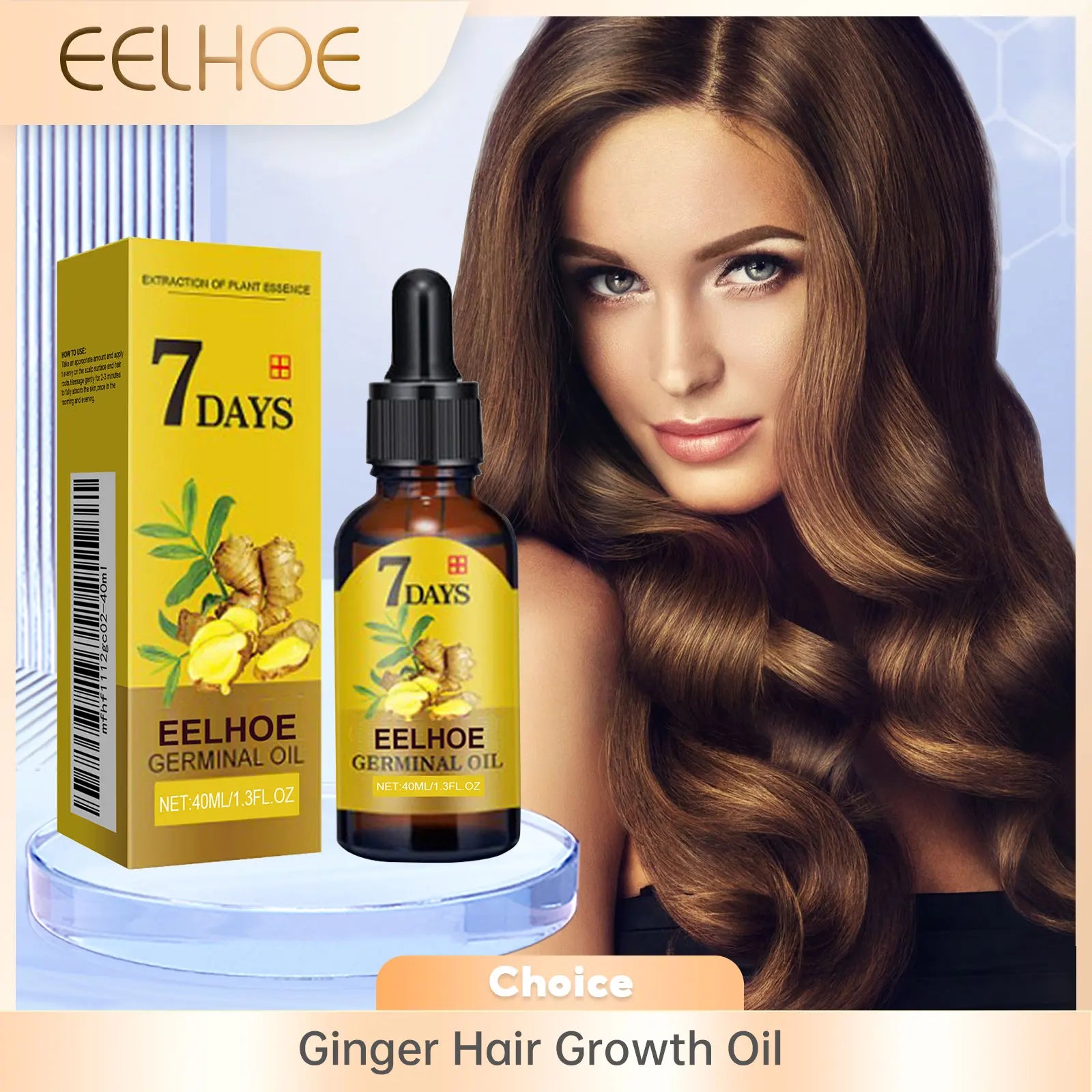 Eelhoe Ginger Hair Growth Oil – Anti Hair Loss Scalp Serum Hair Growth Serum Oasis Select 10ml boxed