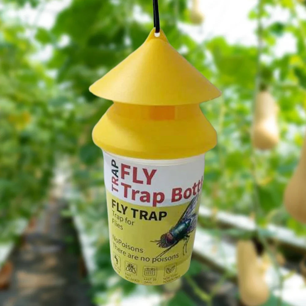Insects Trapper PP+Wire Chain Hanging Flytrap Cage Non-Toxic And Non-Hazardous for Canteens/Restaurants/Toilets/Rubbish Rooms Oasis Select
