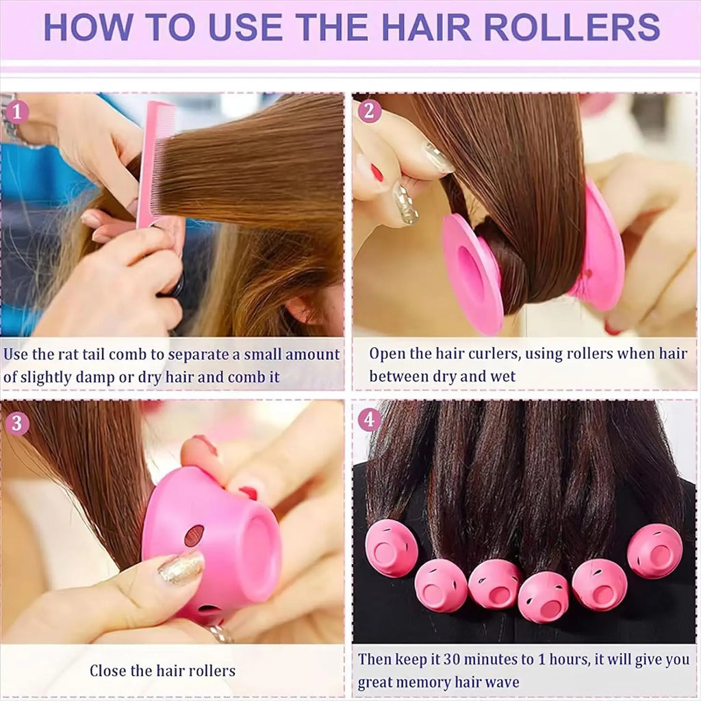 8/16 PCS Heatless Curls Overnight Mushroom-Shaped Hair Curlers Overnight Curlers for Sleep No-Damage DIY Wave Curl Set Oasis Select