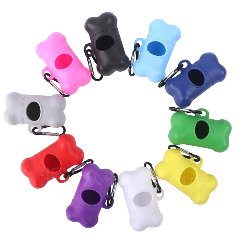 1/3pc Bone Shaped Bag Dispenser Disposable Pet Dog Waste Bag Holder Plastic Garbage Bag Case Carrier Disposal Poop Bag Dispenser Oasis Select