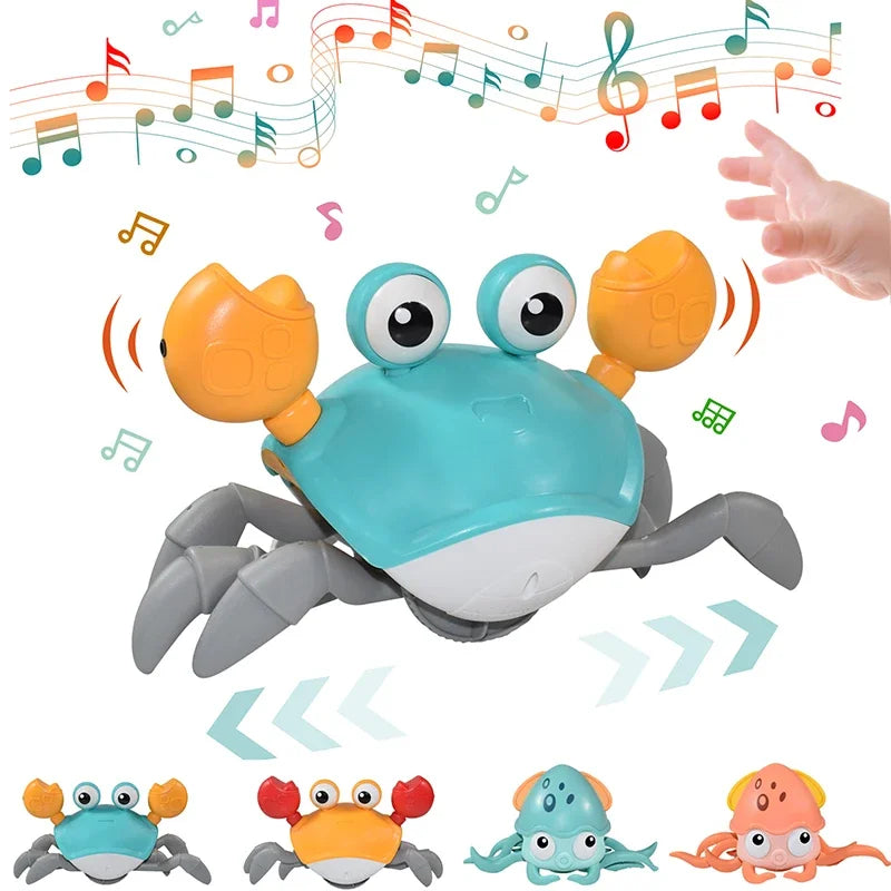 Dancing Crab Run Away Toy for Babies Crawling Interactive Escape Crabs Baby Birthday Thanksgiving Christmas Gift Battery Edition Oasis Select