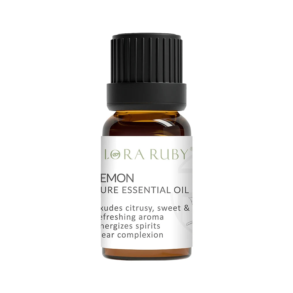 10ml Pure Natural Plant Essential Oil Lavender Jasmine Eucalyptus Rosemary， For Diffuser，Humidifier，Candle Making Oasis Select LEMON 10ml