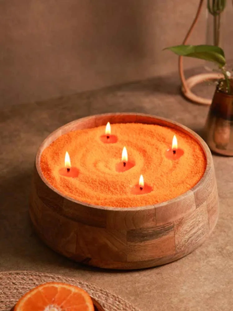 200G 6Colors Sand Wax Ice Flower Wax DIY Candle Making with 20pcs Wick Snowflake Wax Pearl Candles Sand Painting Materials Oasis Select