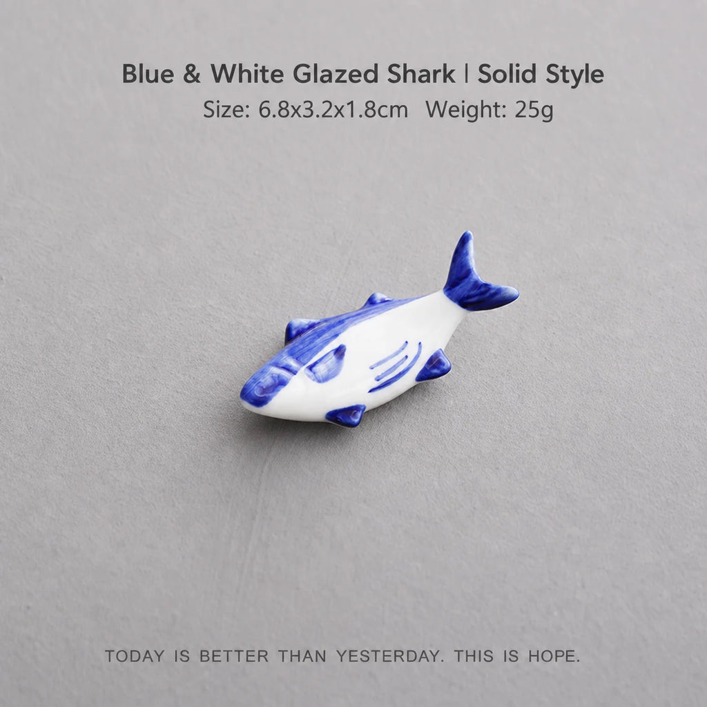 Ceramic Fish Chopstick & Pen Holder – Decorative Desk Ornament