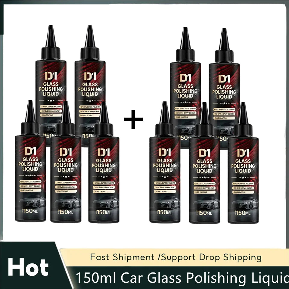 Glass Polishing Paste High Gloss Oil Film Remover for Auto Windshield Home Windows Safe Formula Long Lasting Shine Cleaner Oasis Select