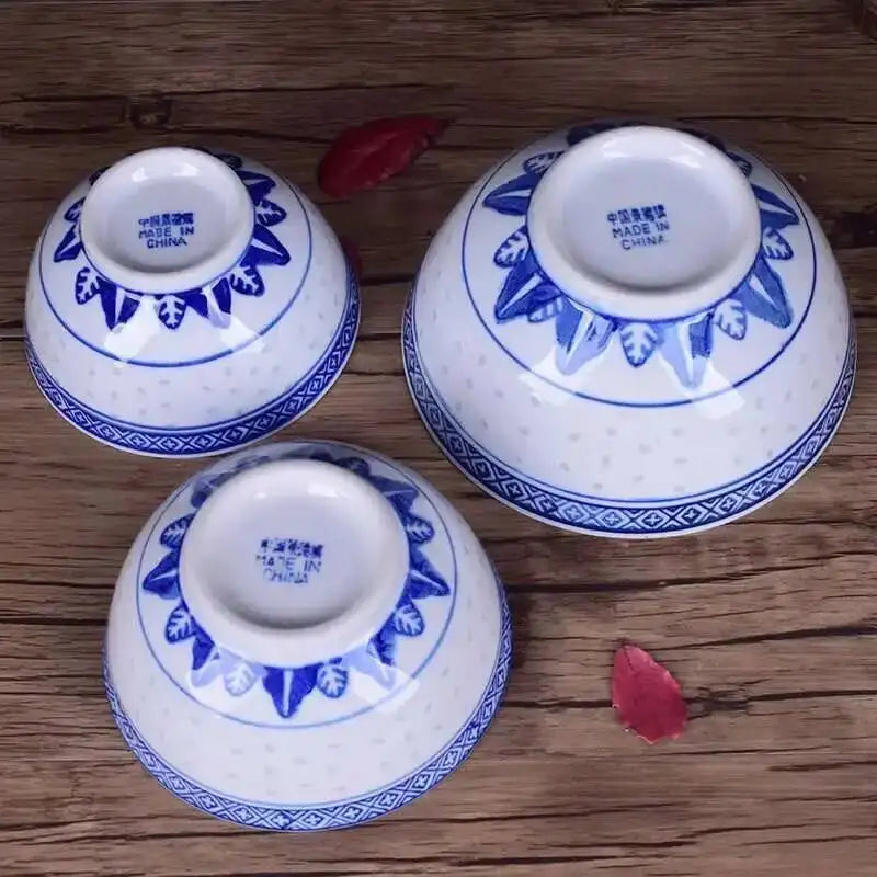 Blue And White Ceramic Tableware Porcelain Ramen Soup Bowl Rice Bowl Dragon Pattern Vintage Dinnerware Oasis Select