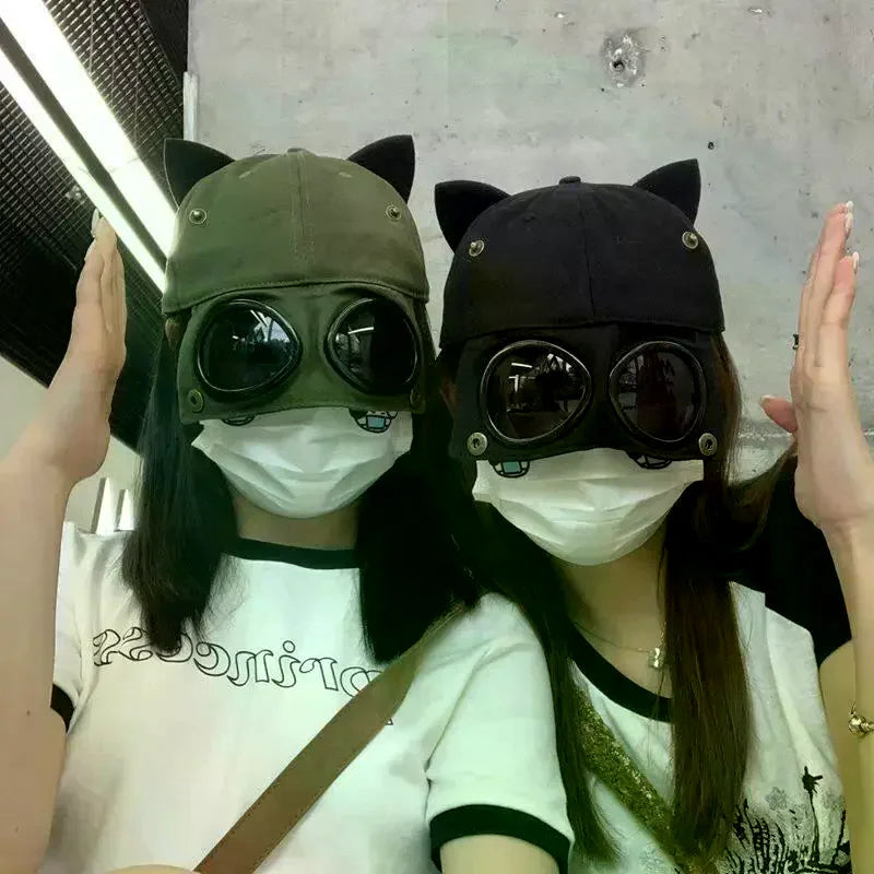 Gorras Embroidered Cat Ear Baseball Cap Women очки солнцезащитные женск 모자 UV Protection Summer Sunhat zomer pet dames Oasis Select