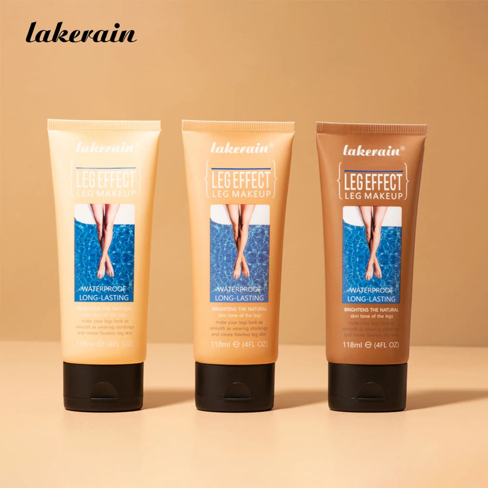 116ml Medium Bronze Body Tanning Cream Leg Makeup Foundation With Brush Waterproof Long Lasting Even Skin Tone Body Makeup Oasis Select
