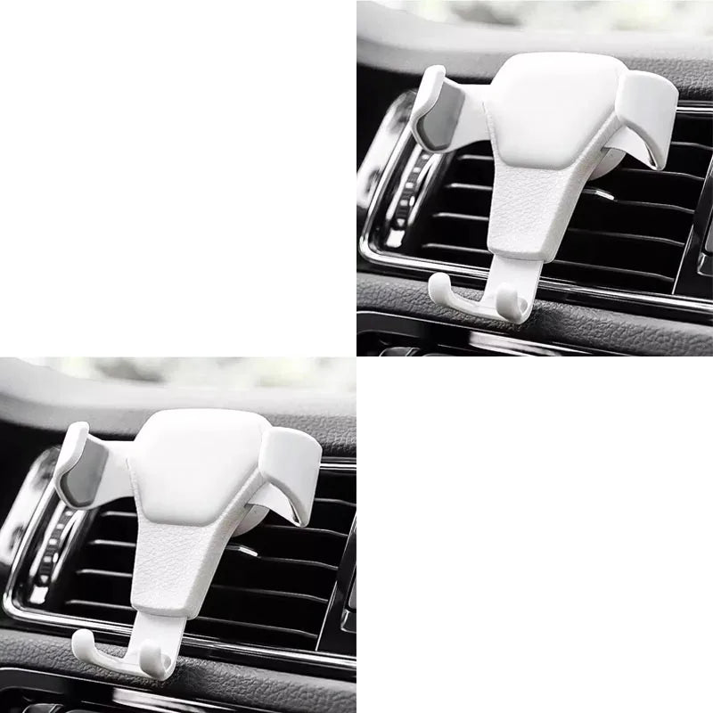 1/2/3/4pcs Car Phone Holder Bracket Gravity Mobile Mount Cellphone Stand Accessories For IPhone For Samsung For Huawei Stand Oasis Select 2pcs white
